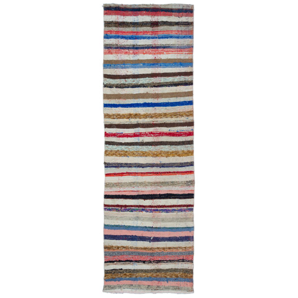 Foundry Select Ridhawn OneofaKind 3'1" X 9'5" Area Rug Beige/Blue/Pink Wayfair